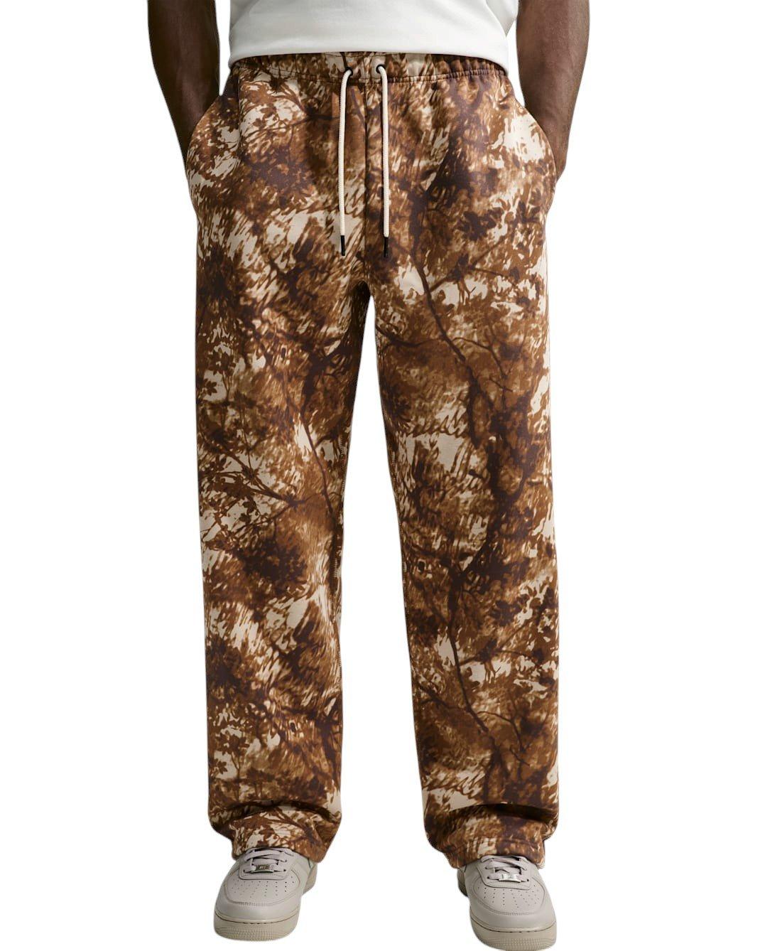 Nike Men's Standard Issue Brushed Open Hem Camo Basketball Pants - Desert Khaki - DESERT KHAKI